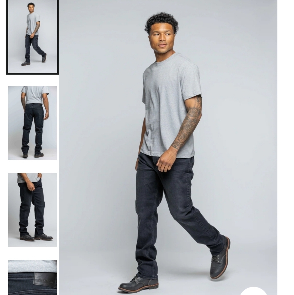 Revtown Sharp Jeansthe Sharp Carbon Black Sz 35x3… - image 2